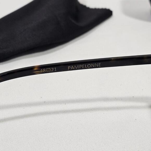 Christopher Cloos Pampelonne Brown Tourtise Shell Round Unisex Sunglasses 48-21 main image 11